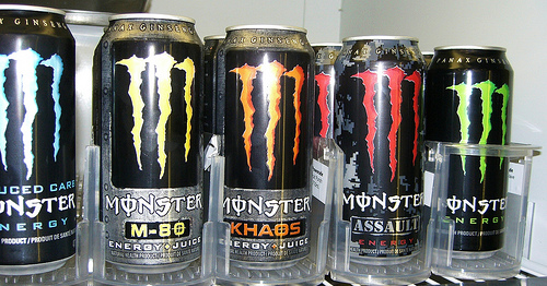 The can for the Assaultflavored drink also features a camouflage design 