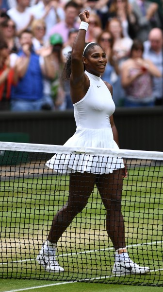 Serena Williams after her 2016 Wimbledon win, via bustle.com.