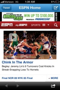 ESPN Screenshot