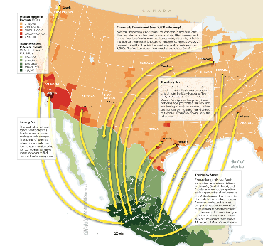 Link to Bigger Map of Remittances from US to Mexico