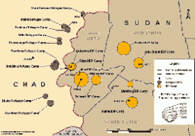 USAID map of the area in and around Darfur