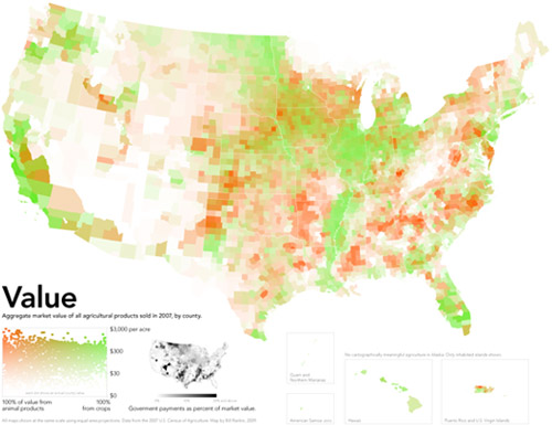 American Agricultural Value map | Bill Rankin, Radical Cartography