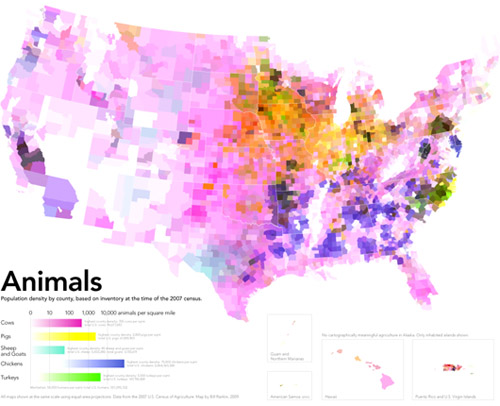 American livestock map | Bill Rankin, Radical Cartography