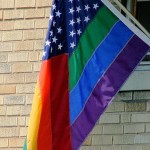 Rainbow american flag