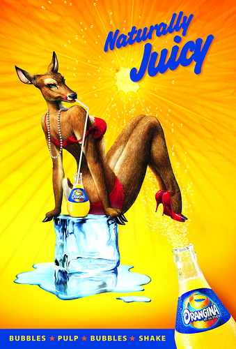 French Orangina Ad: Sexy Animals and Erupting Orangina Bottles -  Sociological Images