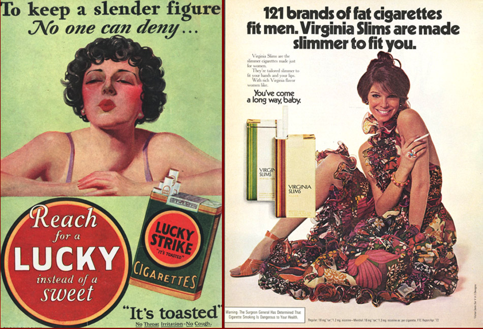 Cigarette ads from the 20th century