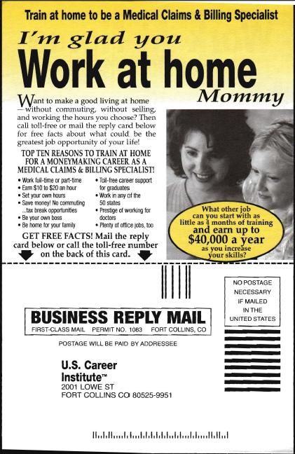 work from home advertising