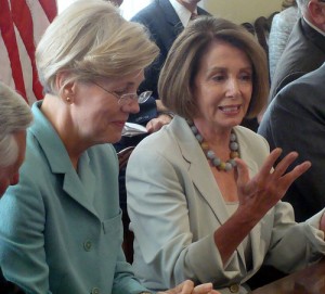 Congresswoman Nancy Pelosi and Elizabeth Warren. Photo by Leader Nancy Pelosi via Flickr.com