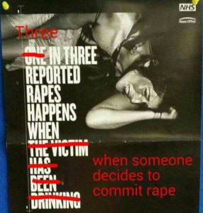 Vandals made a few changes to this sexual assault awareness ad. Photo via i100.