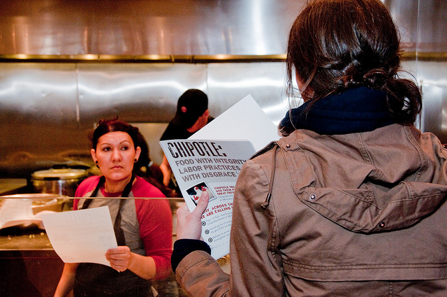 The SEIU reaches out to Chipotle workers in 2011.