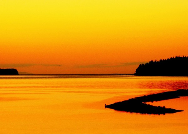 Sequim Bay Late afternoon at Sequim Bay, Washington (as seen from the Jamestown S'Klallam Indian Reservation). Photo by Jan Tik, Flickr CC 